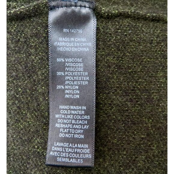 Max Sport Open Front Long Knit Duster Cardigan Olive Green SZ S - Picture 7 of 7